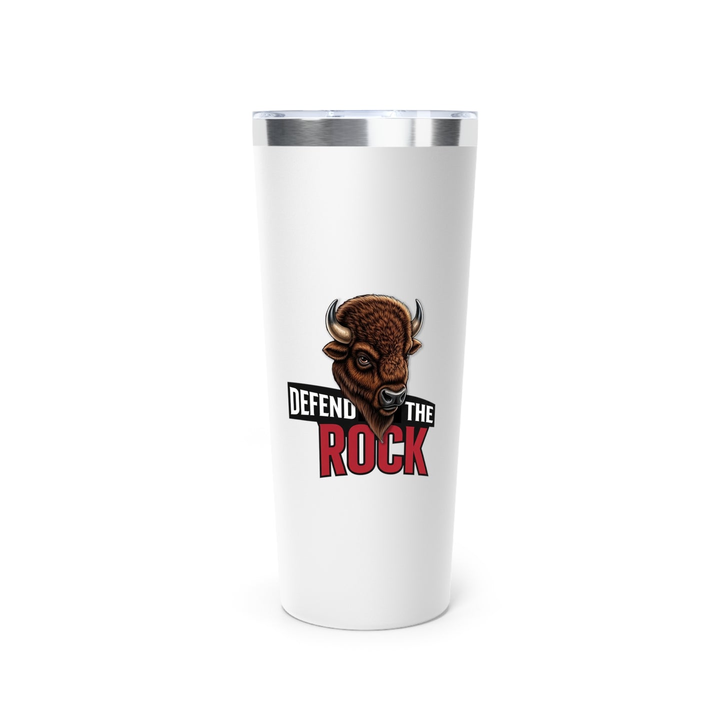 Defend the Rock Tumbler, Personalized Travel Mug for Hot & Cold Beverages, Gift for Outdoor Enthusiasts, Sport Events, Camping Gear