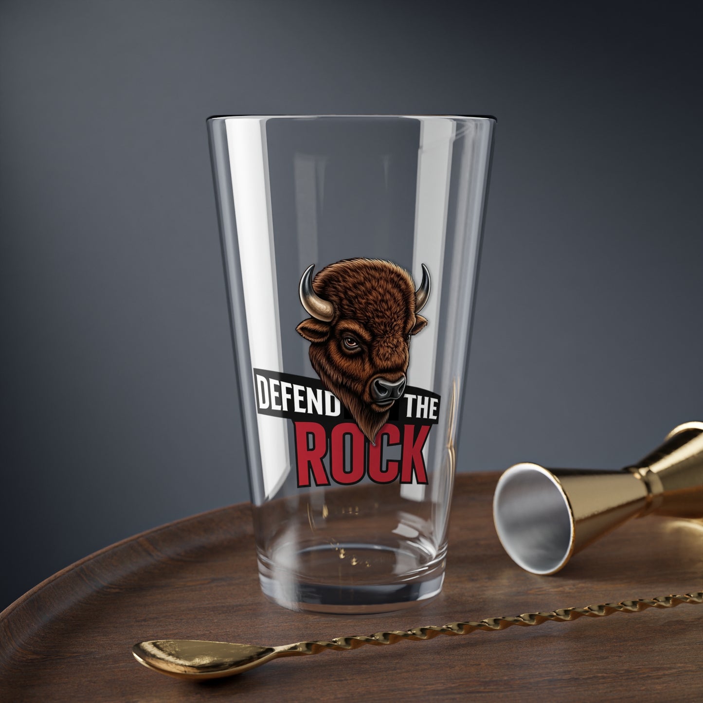 Defend the Rock - Beer Glass - Mixing Glass, 16oz