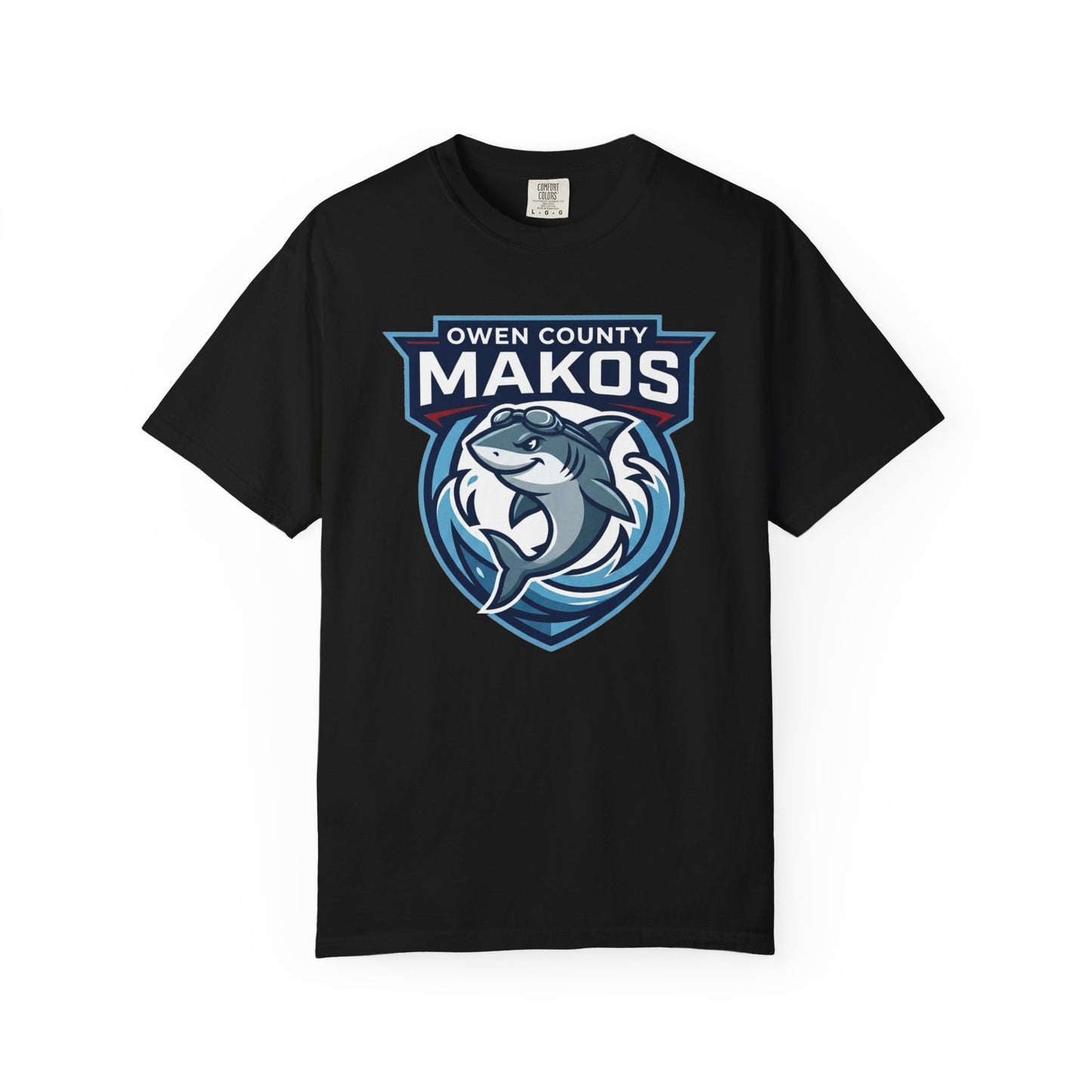 Makos Team T-Shirt — Owen County Makos Logo Tee (Custom Name on Back)