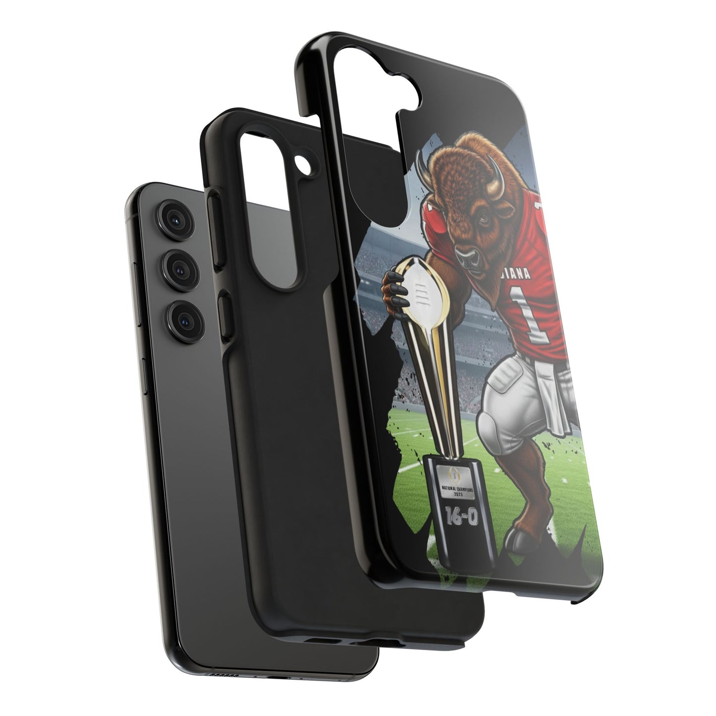 Defend the Rock Football Tough Phone Case — "16-0" Championship Design — Apple Phones