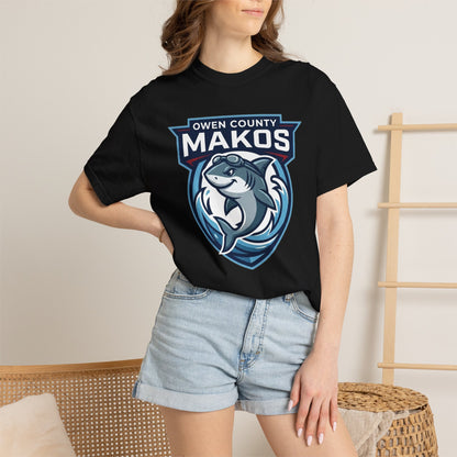 Makos Team T-Shirt — Owen County Makos Logo Tee (Custom Name on Back)