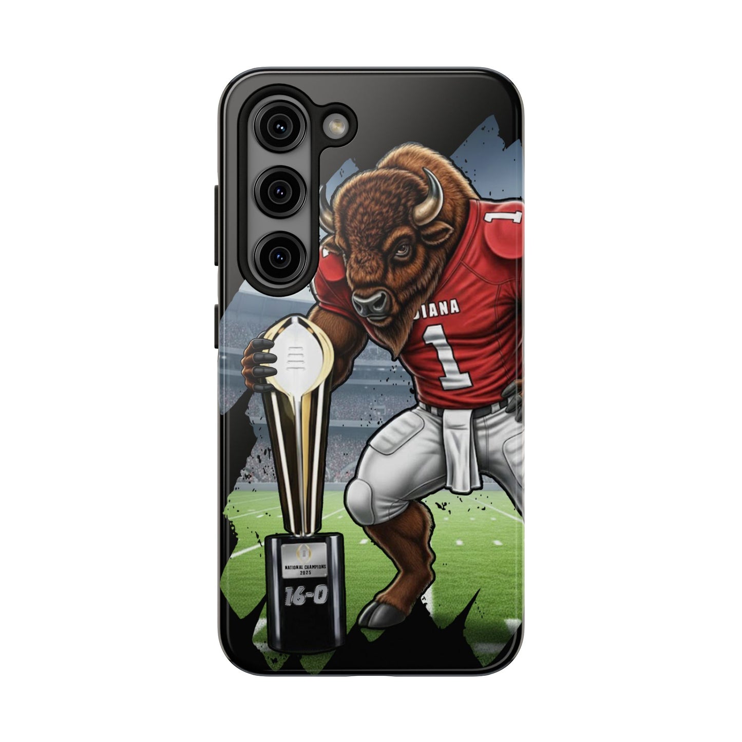 Buffalo Mascot Football Tough Phone Case — "16-0" Championship Design