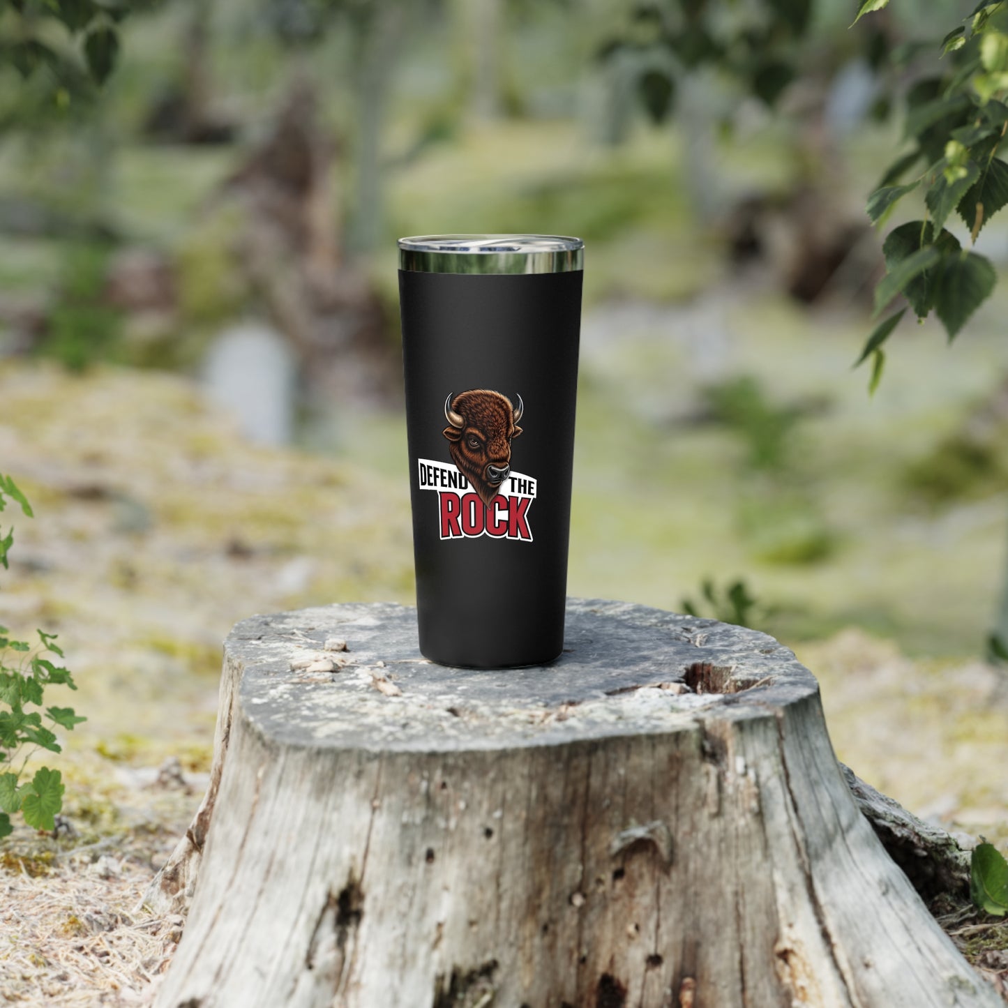 Defend the Rock - Insulated Tumbler, Travel Mug, Gift for Outdoorsy People, Sports Fan Accessories, Insulated Cup