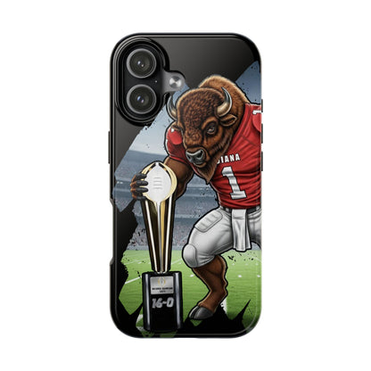 Defend the Rock Football Tough Phone Case — "16-0" Championship Design — Apple Phones