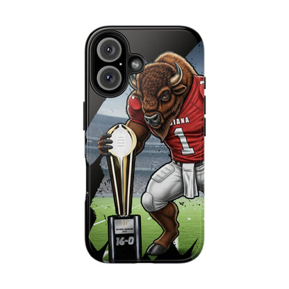 Defend the Rock Football Tough Phone Case — "16-0" Championship Design — Apple Phones