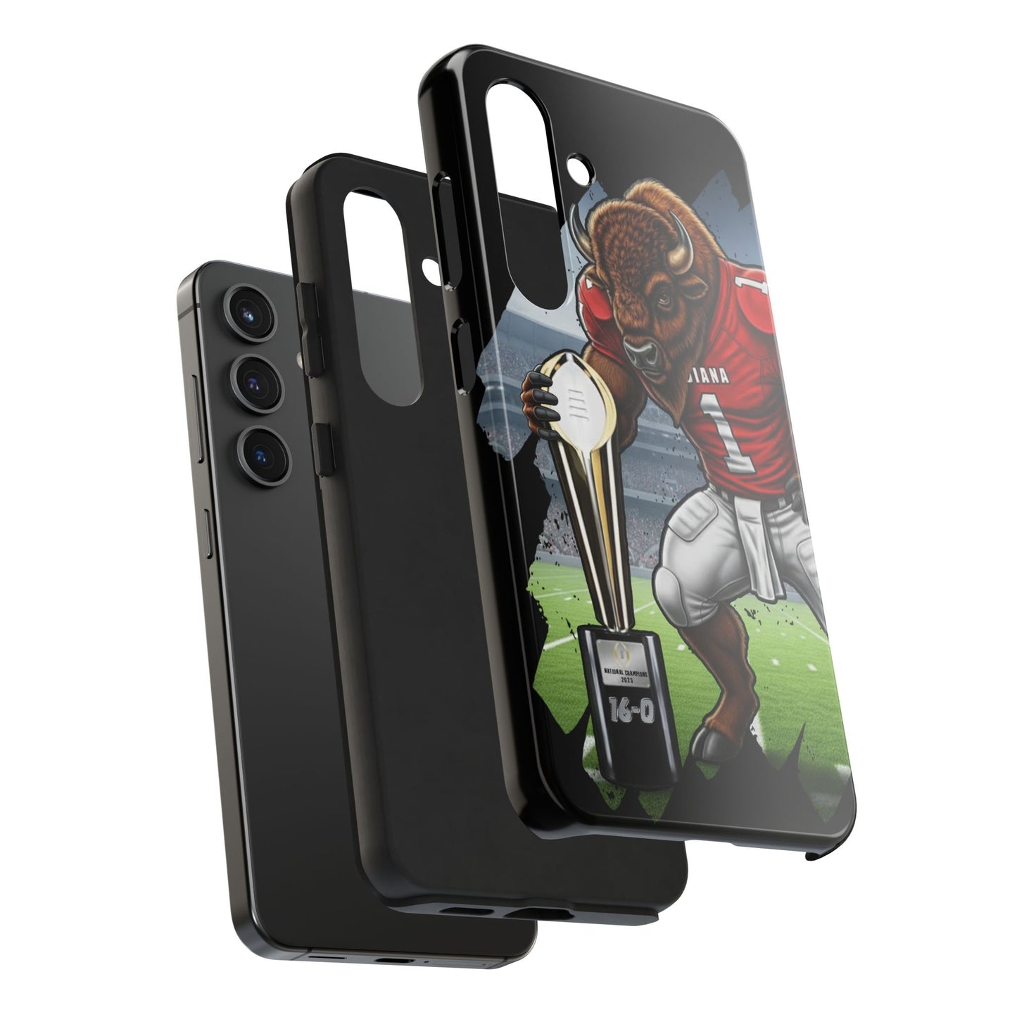 Buffalo Mascot Football Tough Phone Case — "16-0" Championship Design