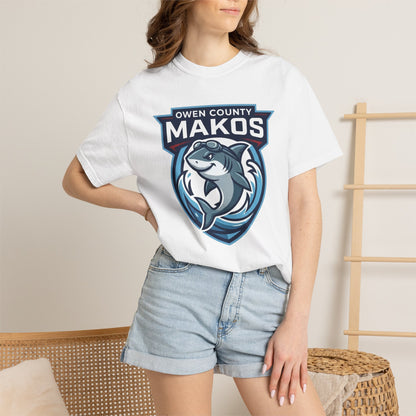 Makos Team T-Shirt — Owen County Makos Logo Tee (Custom Name on Back)