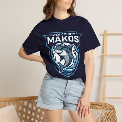 Makos Team T-Shirt — Owen County Makos Logo Tee (Custom Name on Back)