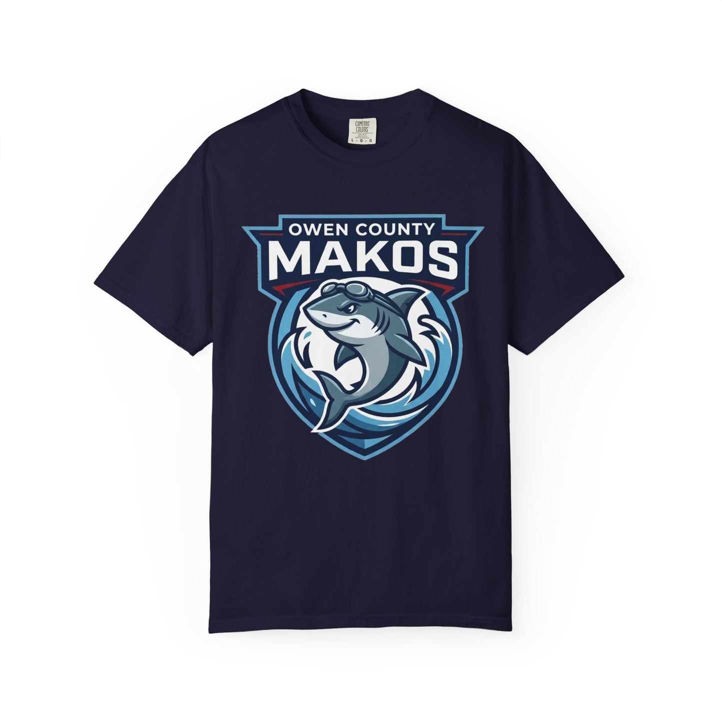 Makos Team T-Shirt — Owen County Makos Logo Tee (Custom Name on Back)