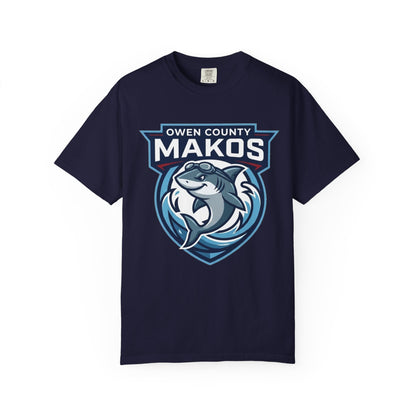 Makos Team T-Shirt — Owen County Makos Logo Tee (Custom Name on Back)