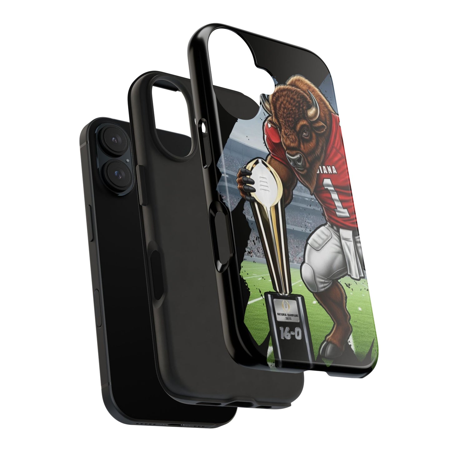 Defend the Rock Football Tough Phone Case — "16-0" Championship Design — Apple Phones